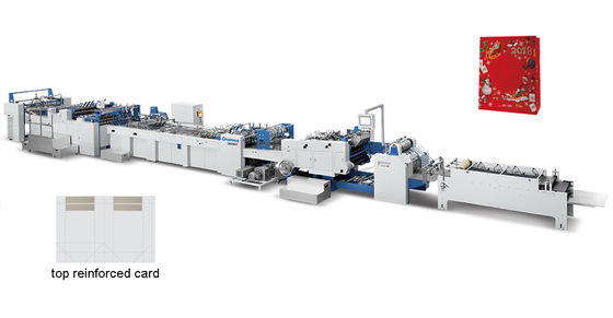 प्रबलित कार्ड के साथ 300 ग्राम वर्गाकार बॉटम पेपर बैग बनाने की मशीन