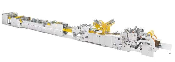 हैंडल छेद के साथ शीट स्क्वायर बॉटम शॉपिंग पेपर बैग बनाने की मशीन