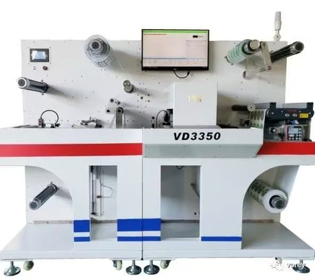 VD3350 डिजिटल लेबल डाई कटर स्लिटिंग और लेमिनेटिंग के साथ