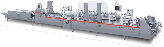 5000s / H कार्डबोर्ड कार्टन बॉक्स मेकिंग मशीन 6 कॉर्नर कार्टन फोल्डर Gluer